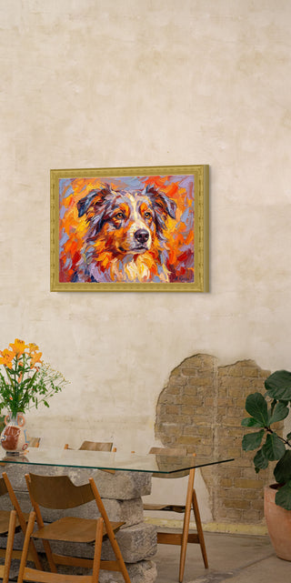 "Herding Light Aussie" Australian Shepherd - Chromatic Canines Series Print