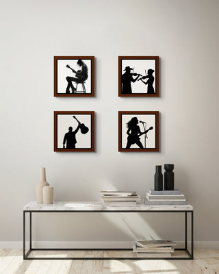 Sound of Her Strength – Musician Silhouette Wall Art