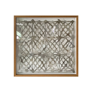 Decorative wall art with a natural stone colored net-like pattern in a wooden frame on a white background

sku: P-10-101-102-103-0033-1