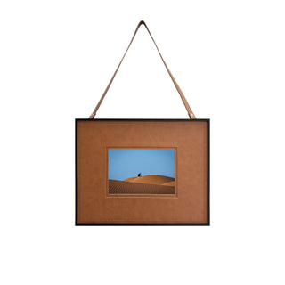 P-10-102-108-112-0010-1.jpg;leather frame, brown, blue, print of Whisper of the Dune