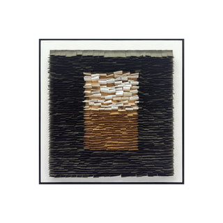 P-10-102-111-102-0036-1.jpg;paper art, paper strips, olive green, white, beige, earthy tones, curling paper, texture