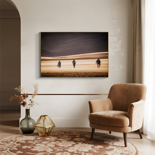 S-10-101-101-114-0027-1.jpg;Warm tone, full color, sand, dune, blowing, figures, people