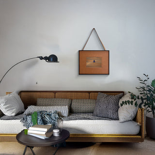 S-10-102-108-112-0011-1.jpg;leather frame, brown, blue, print of Guardian of the Dunes