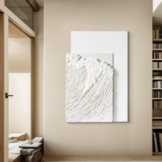 Abstract white artwork on a beige wall with a bookshelf and wooden door in the background

sku: S-10-102-111-104-0005-1