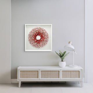 S-10-102-111-105-0019-2.jpg;butterflies, 3-D, circle, pink, Red, yellow, cut paper