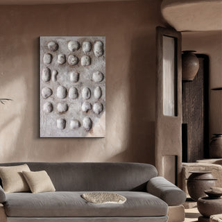Living room with a textured wall art piece and a gray sofa.

sku: S-10-102-112-104-0030-1