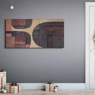 S-10-103-122-104-0001-3.jpg;Contemporary, modern, abstract, fiber art, painted, texture, movement, beige, blue, black