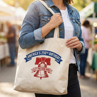 Liberty Bell Canvas Tote Bag – America’s 250th Birthday Edition (1776–2026)