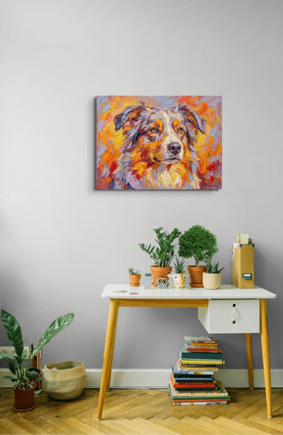 "Herding Light Aussie" Australian Shepherd - Chromatic Canines Series Print